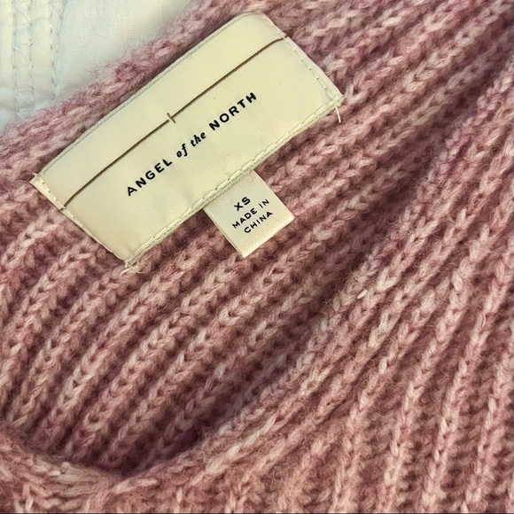 Anthropologie Angel Of The North Ribbed Wool Blend Twist Back Sweater - Picture 6 of 7